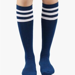 Knee-hi Sports Socks Womens Navy Blue NWT